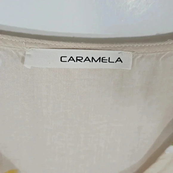 {Caramela} Women's Mixed Print - Paint Strokes Top - Size Medium - Picture 10 of 11